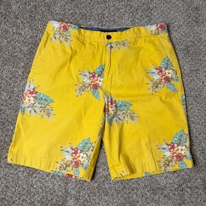 Tommy Hilfiger Yellow Tropical Floral Shorts Size 36